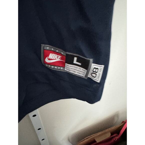 Vintage Nike New Jersey Nets Warm-Up Short Sleeved Jersey Mens L NBA Button Up - Picture 7 of 8